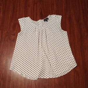 White Polka dot Top